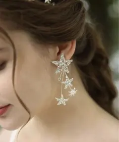 星形ブライダル ピアス　結婚式