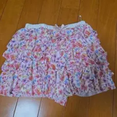 mezzo piano　フラワープリント フリルスカート 120cm