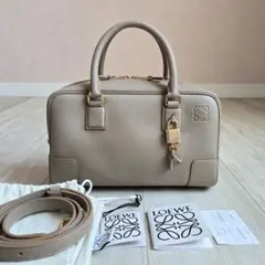 現行品✨ロエベ アマソナ23 バッグ サンド ソフトグレインカーフスキン2way