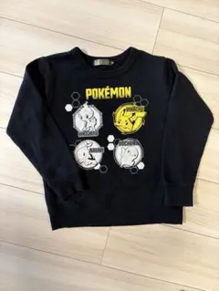 ポケモン プリント 黒 スウェット