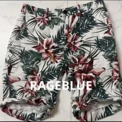 RAGEBLUE 花柄ショートパンツ M 麻混 ボタニカルのサムネイル