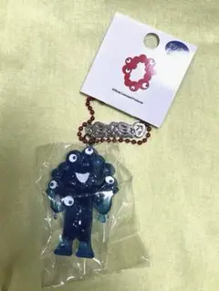 大阪関西万博　ミャクミャク立体PVCキーホルダーグリッターブルー