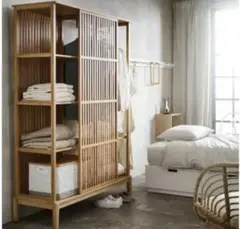 【完成品】IKEA NORDKISA 木製ラック　ノールドシーサ