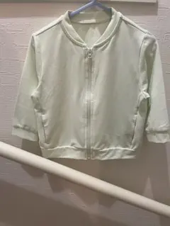 UNIQLO Baby エアリズム　80 薄緑　ファスナー　長袖パーカー