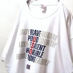 USA製 ベイサイド USO 英字ロゴ Tシャツ ホワイト 白 XL 古着