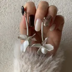 SALE❣️マットフラワー × バロックパール スティック ∴ ブライダルにも