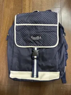 ポンポネット　ドット柄ネイビーリュックのサムネイル