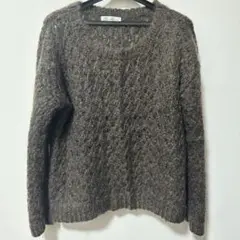 MICHEL KLEIN 長袖ニット 38 ブラウン　美品