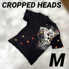 CROPPED HEADS Tシャツ 和柄 西遊記 紅葉 Mサイズ Tシャツ 黒のサムネイル
