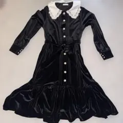 ♥丸襟ベロア ワンピース♥