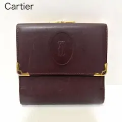 【カルティエ】マストライン　三つ折り財布　がま口のサムネイル