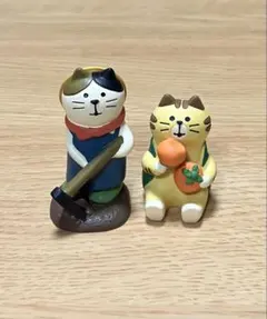 コンコンブル 農夫猫 よく柿食う猫 秋の収穫 2体セット