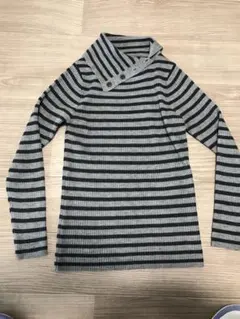 ストライプ、ボーダー柄ロングティーシャツ