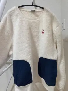 CHUMS フリースジャケット Lサイズ アイボリー/ネイビー