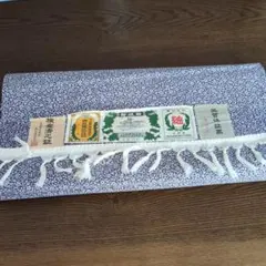 【訳あり 特価】さらに値下げ 結城紬 印紙付 反物 新古品 小花柄 紫のサムネイル