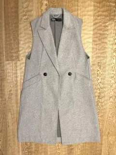 ザラ　ロングジレ　ロングベスト