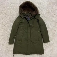 【美品】ウールリッチ　ボウブリッジ　ダウンコート　カーキ　ファー　Sサイズ　肉厚のサムネイル