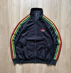 【希少‼️】美品 adidas ファイヤーバードジャージ M 黒 ラスタカラー
