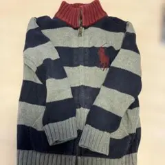 POLOラルフローレン6 120/60 ニットジャケットボーダー