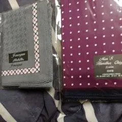 I-morgan ドット柄 ハンカチ 2枚セット