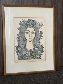 手島圭三郎 木版画 花の少女 直筆サイン 限定34/100 額装 木版画 2026年最新】手島圭三郎 版画の人気アイテム - メルカリ