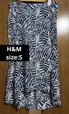 H&M フレアロングスカート スカート ボタニカル リーフ柄　Sのサムネイル