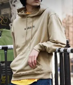KANGOL ロゴ刺繍オーバーサイズ プルオーバーパーカー