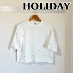 Auntie Rosa Holiday コットン フリル ブラウス F 白のサムネイル