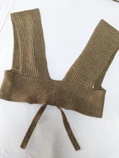 ローリーズファーム LOWRYS FARM ジレ ベスト カーキ ニット フリー