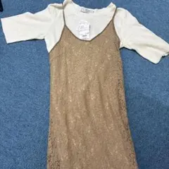 Broderie & Co. ベージュキャミワンピース新品未使用品