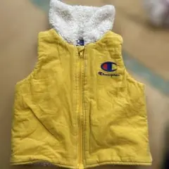 Champion イエローダウンベスト 90