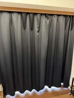 コーナン カーテン4枚セット ブラック 107×181