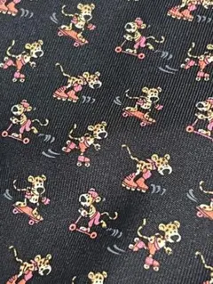 Salvatore Ferragamo ネクタイ　シルク　チーター　豹　ピンク