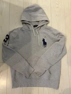 ポロ ラルフ ローレン ビックポニーパーカー グレー　ネイビー刺繍‼️