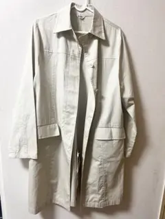 ロングコート トレンチコート M スプリングコート シンプル ライトベージュ 春