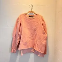 ザラ　スエット　オーバーサイズ　トレーナー　ピンク　裏起毛　M