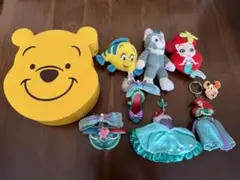 リトルマーメイド キーホルダー他プーさんケース付き