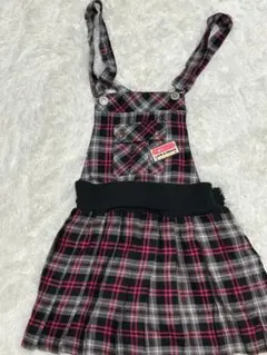 フィオルッチ ジャンパースカート 160 チェック ピンク 膝丈 ワンピ