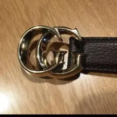 GUCCI ダブルG バックル レザーベルト ブラック - メルカリ