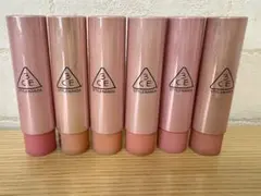 3CE グレイジーリップグロウ 6本セット リップ&チーク