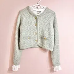 【最終値下げ】スナイデル ファーライクフリルニットジャケット ミント