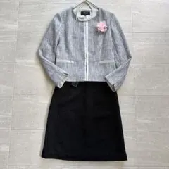 美品✨コムサイズム ツイード セレモニースーツ セットアップ スカート XL