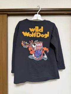 wild WolfDog! 長袖Tシャツ ダークネイビー