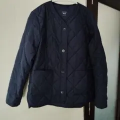 美品：UNIQLO パフテック ネイビーキルティングジャケット【L】