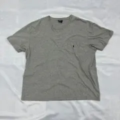 【90s USA製】Poloラルフローレン ポケT 杢グレー 身幅63 シングル