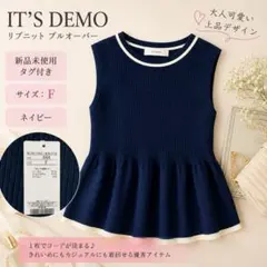 【新品タグ付き】ITS'DEMO ノースリーブ チュニック ネイビー F