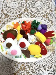 ♪ako♪ハンドメイド　おべんとうセットＣ　フエルトままごと　入園祝　お祝い