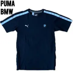 【希少】PUMA × BMW コラボ Tシャツ 背面ビッグロゴ 黒のサムネイル