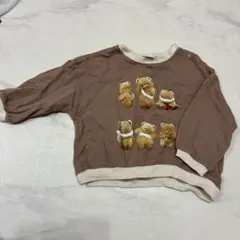 tete a tete くま柄 トレーナー ブラウン ベビー服