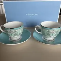 ウェッジウッド ハーレクイン カッコウ ティーカップ＆ソーサー ピンク